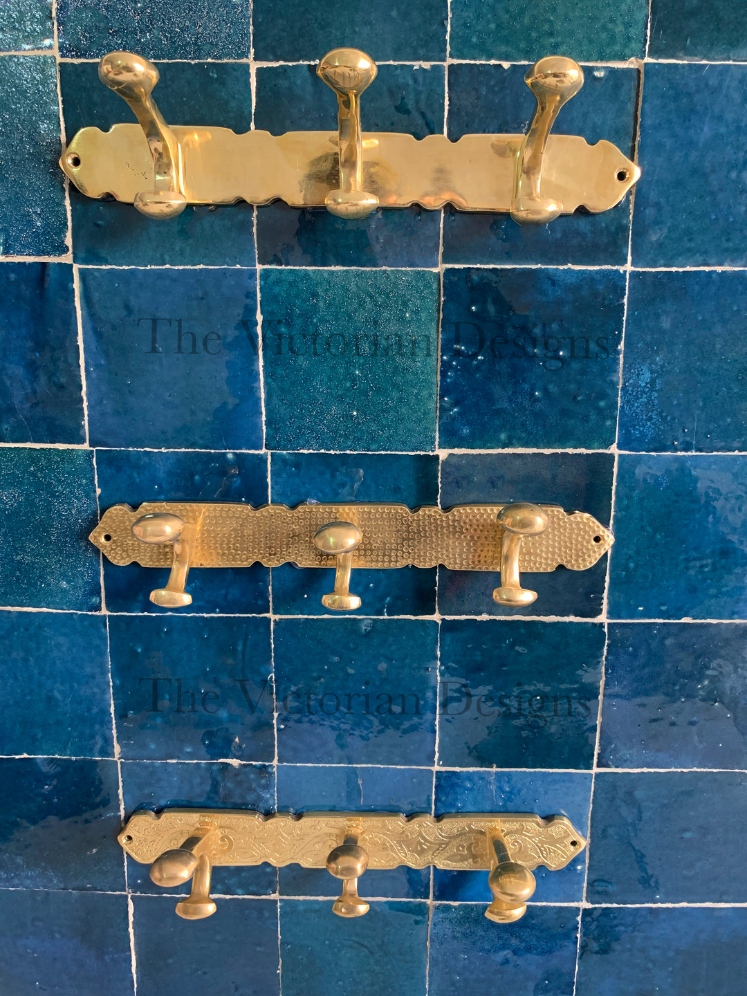 Unlacquered solid brass bathroom coat hook - Triazadesigns