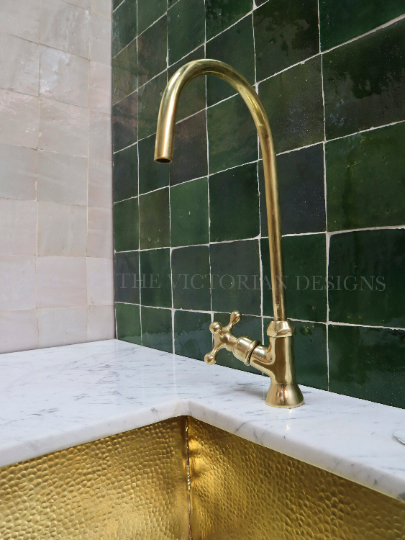 Unlacquered Brass Faucet Single Hole - Triazadesigns