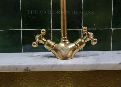 Single Hole Unlacquered Brass Gooseneck Faucet - Triazadesigns