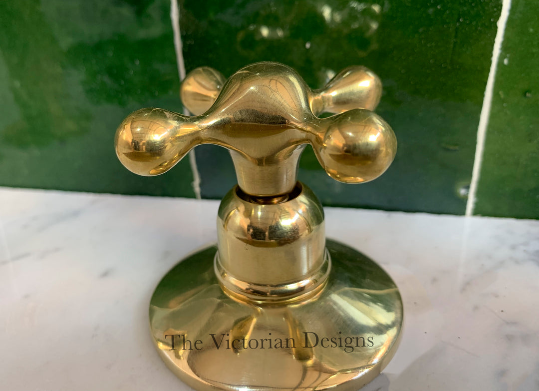 Unlacquered Brass Gooseneck Deck Mounted Kitchen Faucet - Triazadesigns