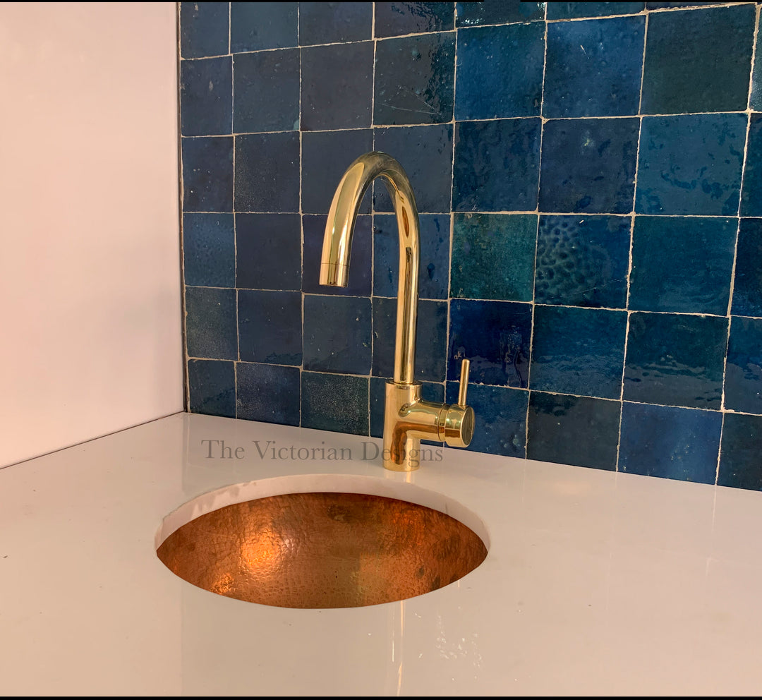 UNLACQUERED BRASS KITCHEN FAUCET 360 DEGREE - Triazadesigns