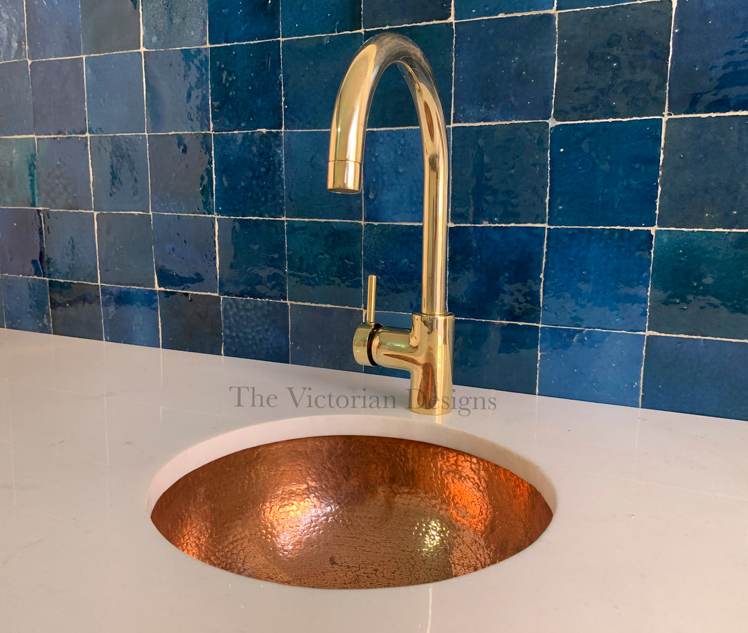 UNLACQUERED BRASS KITCHEN FAUCET 360 DEGREE - Triazadesigns