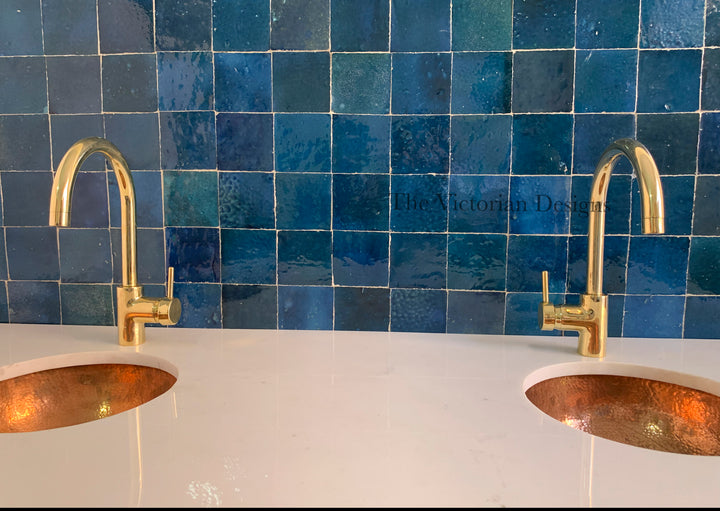 UNLACQUERED BRASS KITCHEN FAUCET 360 DEGREE - Triazadesigns