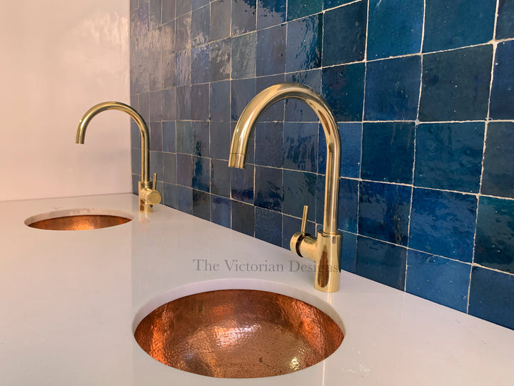 UNLACQUERED BRASS KITCHEN FAUCET 360 DEGREE - Triazadesigns