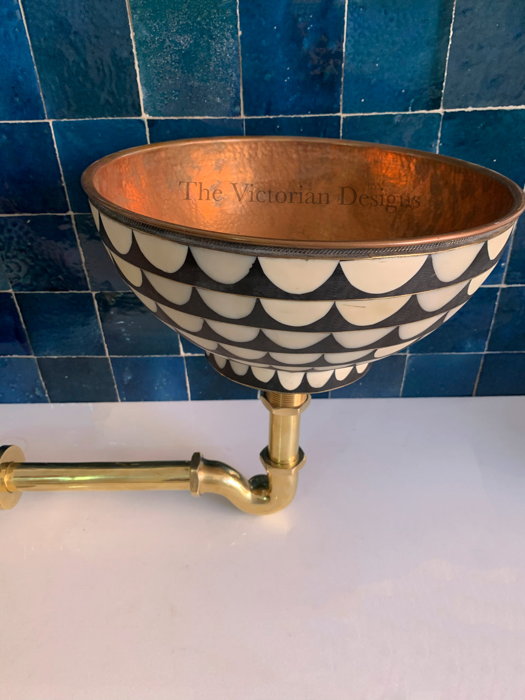Unlacquered solid brass bathroom sink siphon - S trap sink - Triazadesigns
