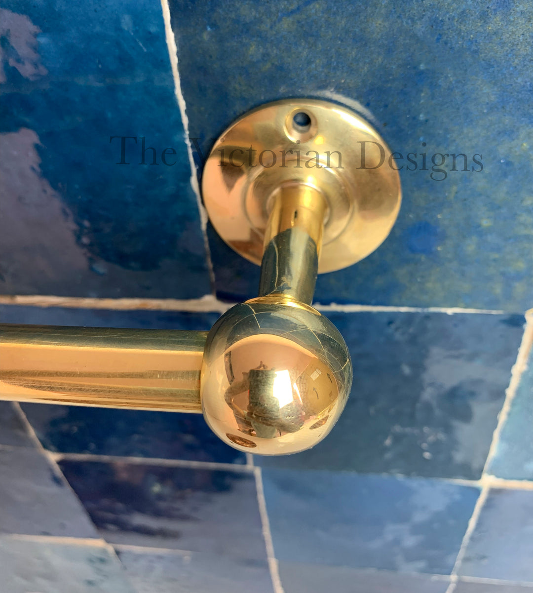 Unlacquered solid Brass Towel Rail - bathroom brass towel holder - Triazadesigns