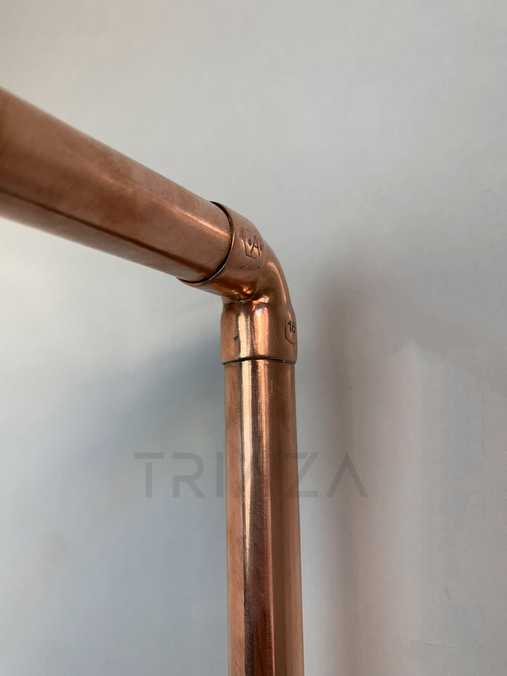 Unlacquered solid copper shower - outdoor copper shower - only cold or hot water - Triazadesigns