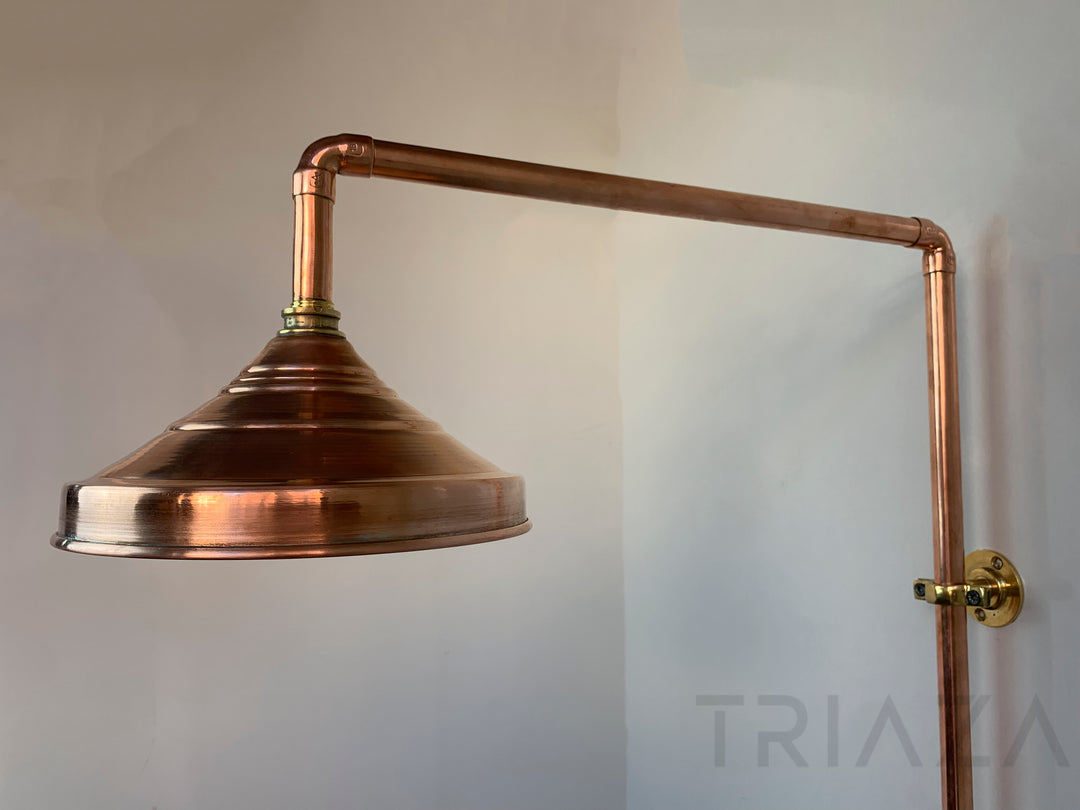 Unlacquered solid copper shower - outdoor copper shower - only cold or hot water - Triazadesigns