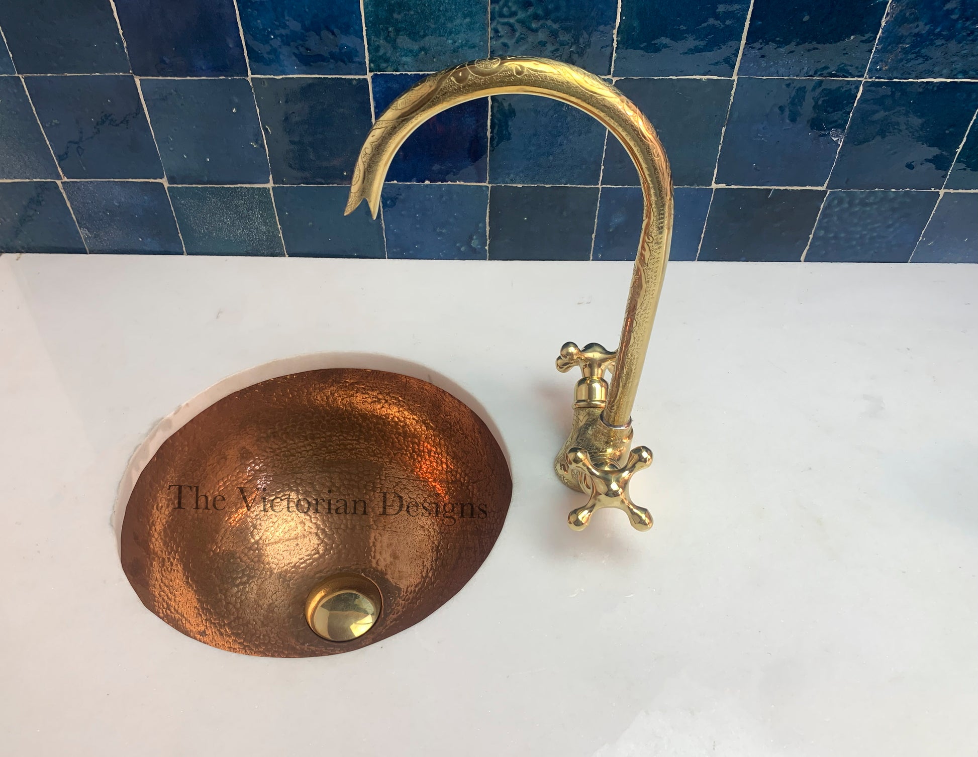 SINGLE HOLE UNLACQUERED BRASS GOOSENECK FAUCET - Triazadesigns