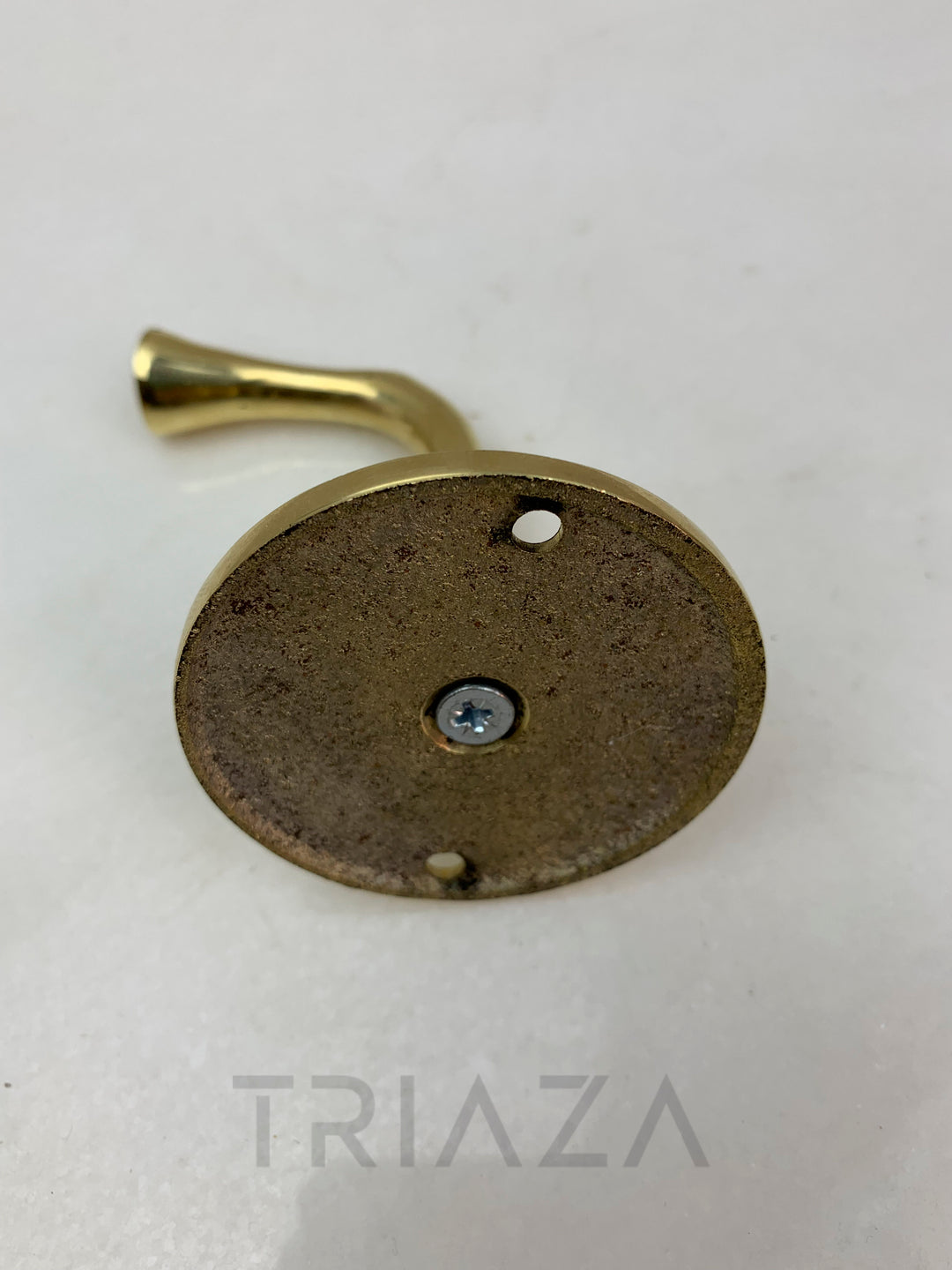 Handcrafted Unlacquered brass hooks for wall - Triazadesigns
