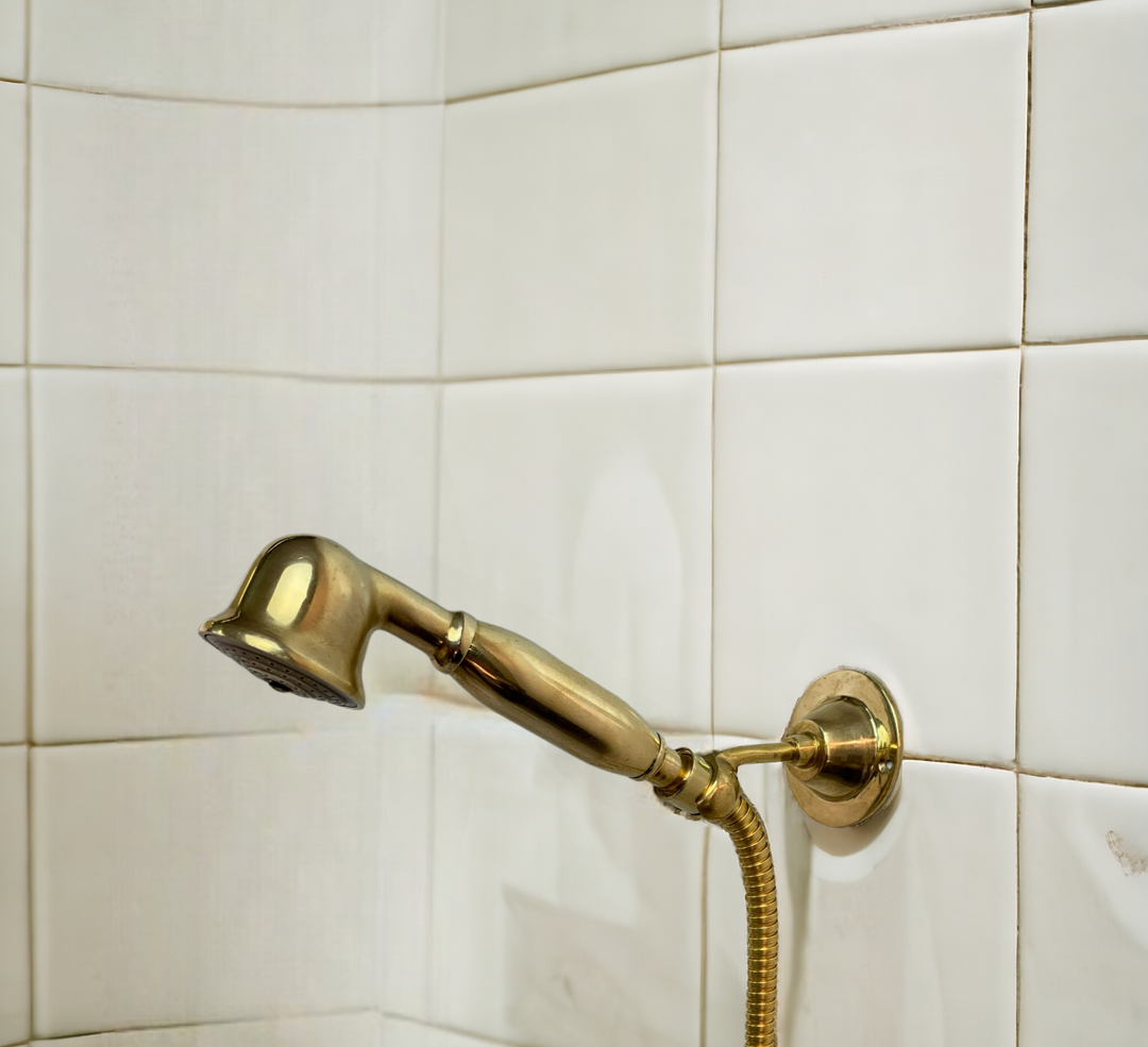 Unlacquered brass shower system set, Built in tub filler, Shower tub combo , brass bathtub - Triazadesigns