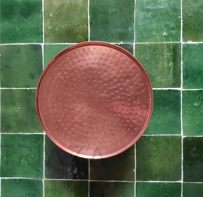 Unlacquered copper showerhead - Dommed Style - Triazadesigns