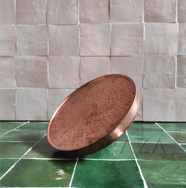 Unlacquered copper showerhead - Dommed Style - Triazadesigns