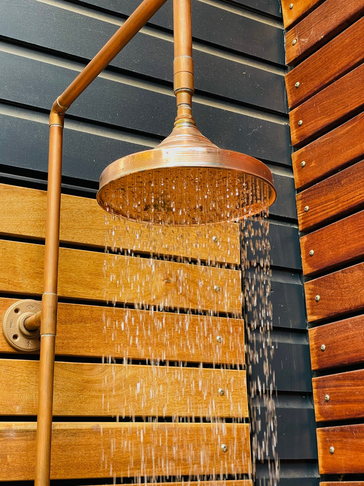 Unlacquered copper showerhead - Dommed Style - Triazadesigns