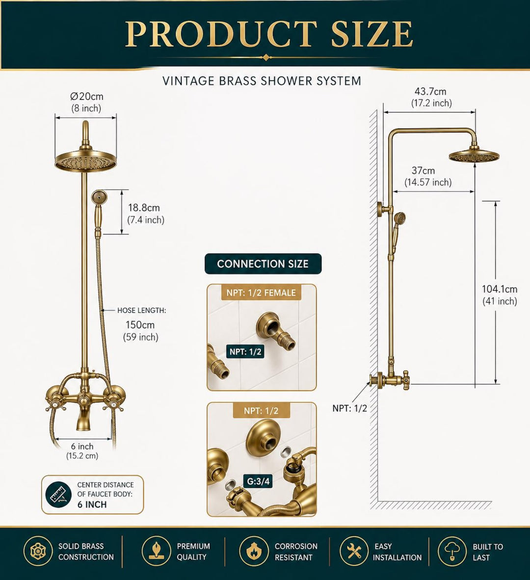 Shower Set With tub filler