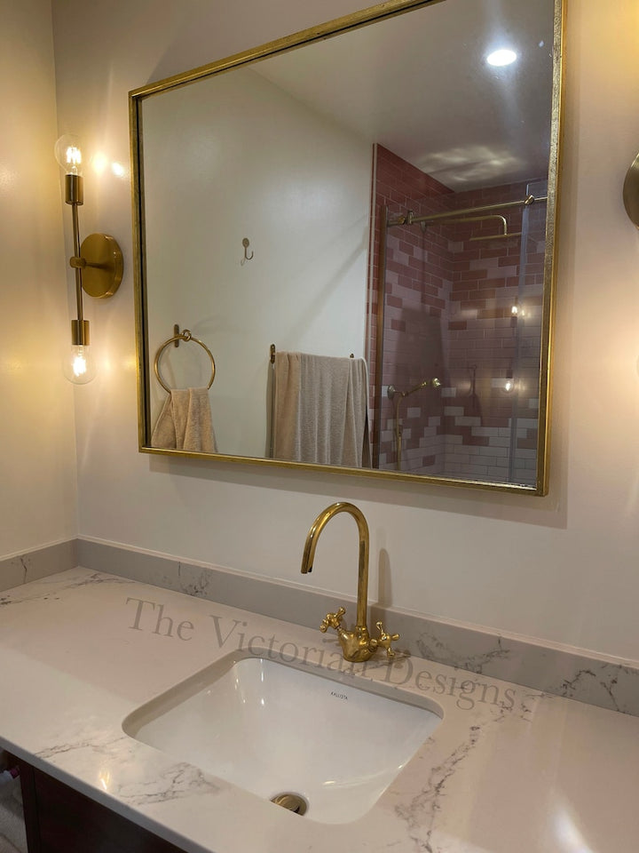 SINGLE HOLE UNLACQUERED BRASS GOOSENECK FAUCET - Triazadesigns
