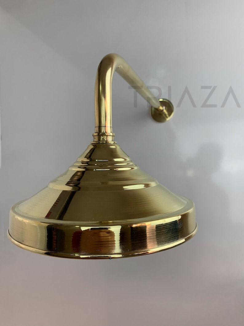 UNLACQUERED BRASS LUXURY SHOWER HEADS - Triazadesigns