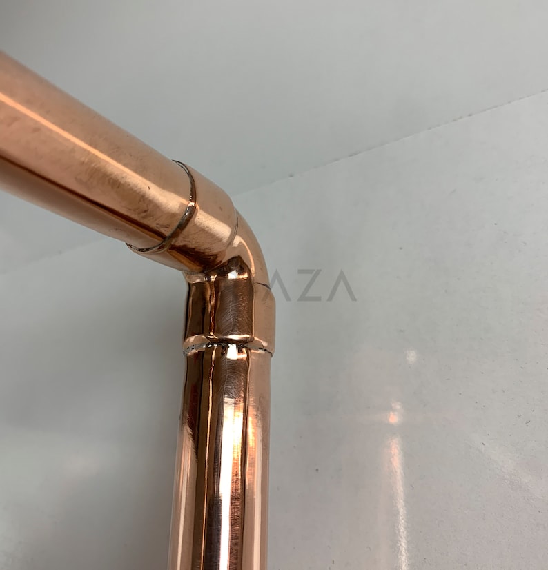 Unlacquered Solid copper shower - copper outdoor shower - Hot and cold water - Triazadesigns