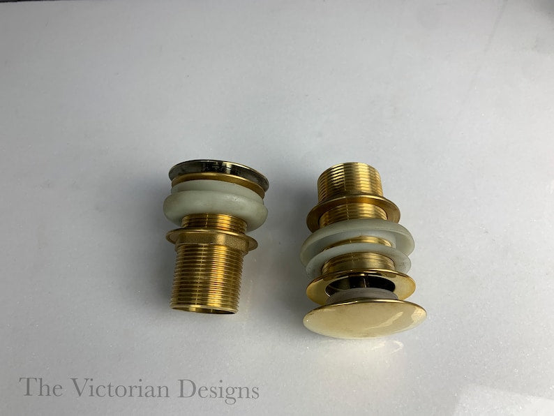 Solid Brass Push Up Drain For Bathroom Sink - Triazadesigns