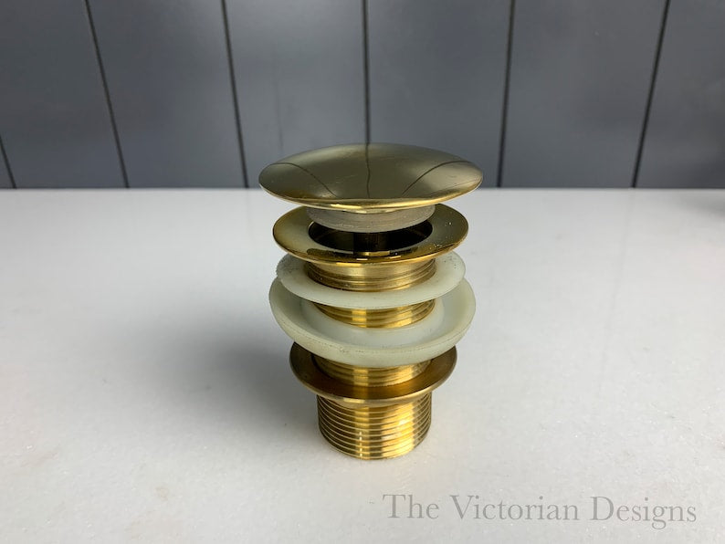 Solid Brass Push Up Drain For Bathroom Sink - Triazadesigns