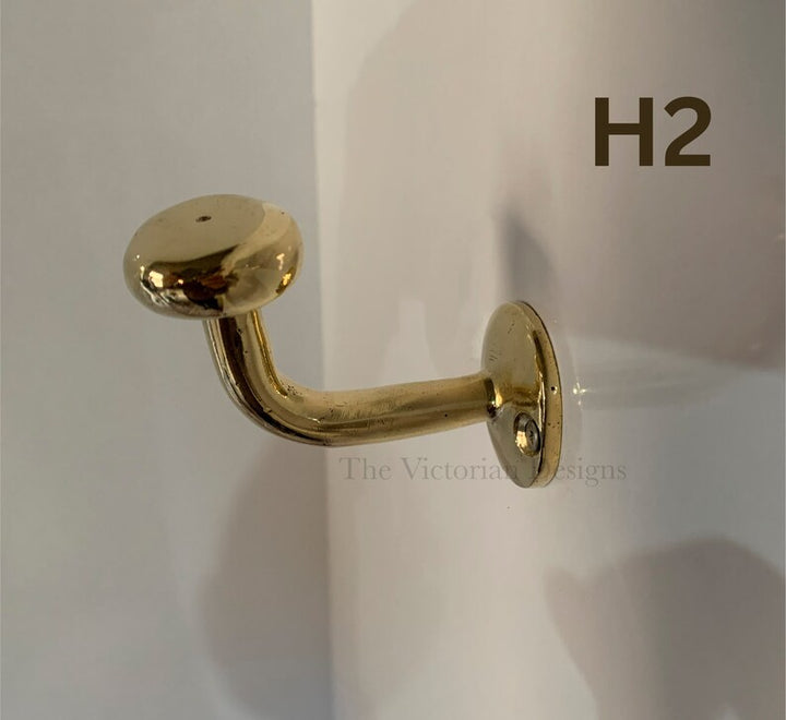 Handcrafted Unlacquered brass hooks for wall - Triazadesigns