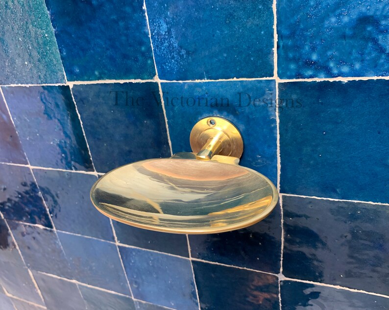 unlaquered Solid Brass Soap Dish - Brass Soap Holder - Triazadesigns