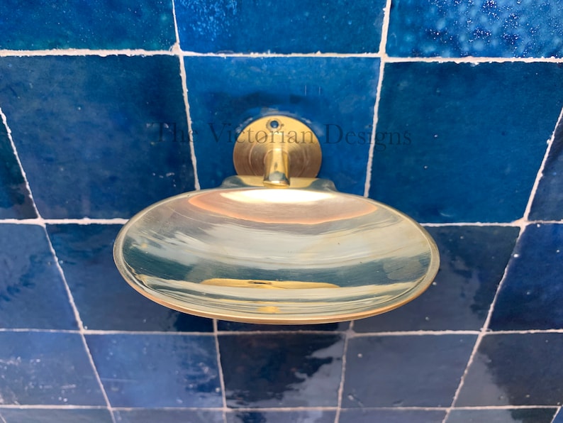 unlaquered Solid Brass Soap Dish - Brass Soap Holder - Triazadesigns