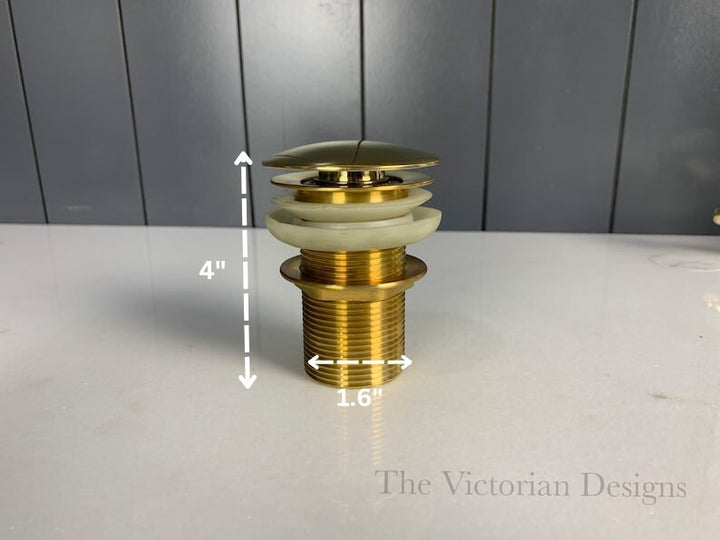 Solid Brass Push Up Drain For Bathroom Sink - Triazadesigns