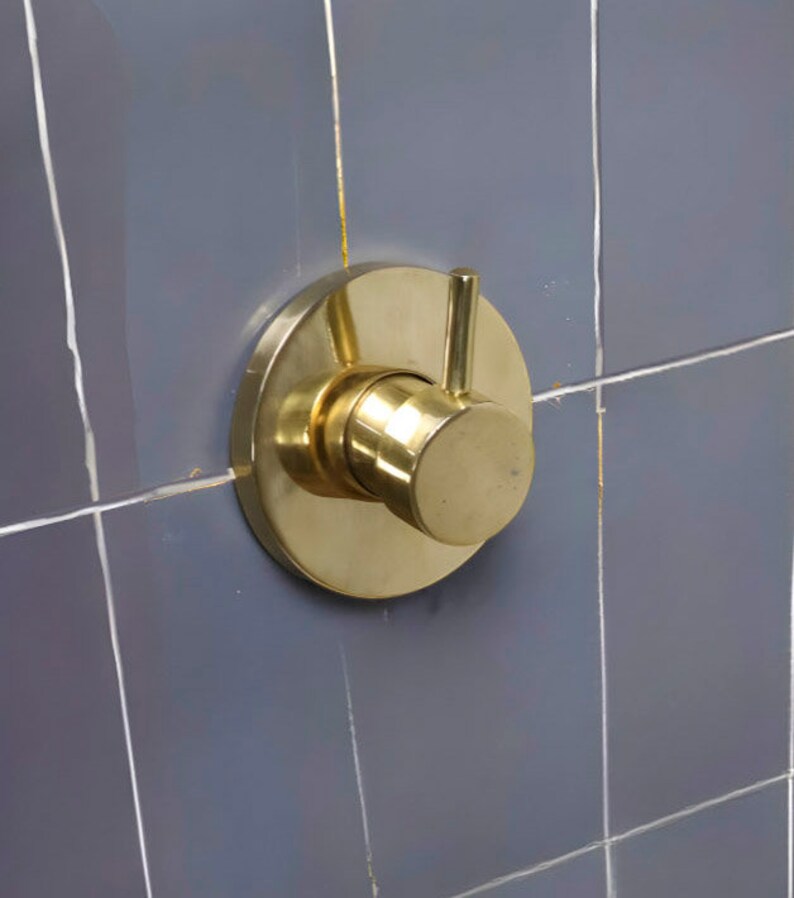 Antique Unlacquered Brass Shower System, Handheld Shower with customizable handles - Triazadesigns
