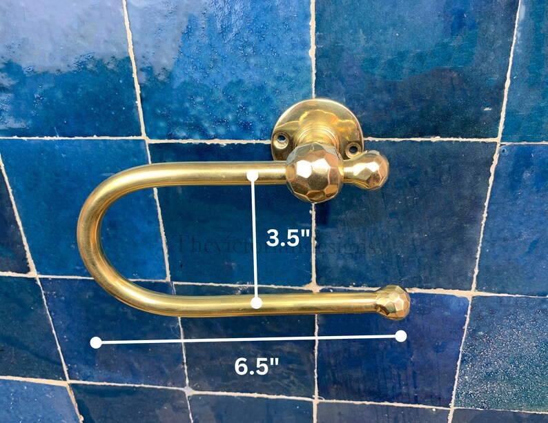 Unlacquered Brass Toilet Paper Holder, Wall-Mounted brass Roll Holder - Triazadesigns