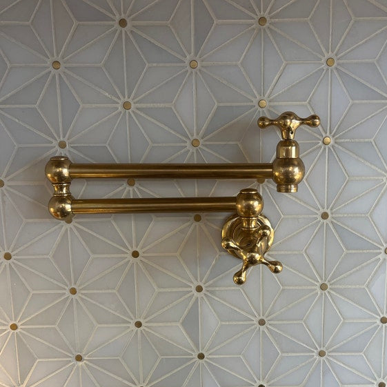 unlacquered brass pot filler