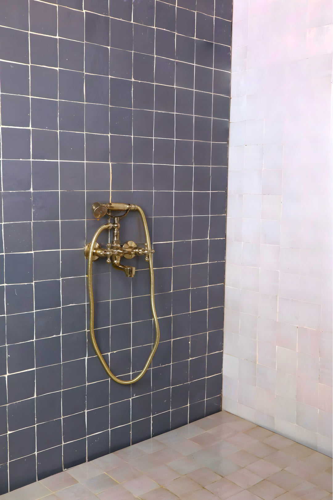 Unlacquered brass shower system set, Built in tub filler, Shower tub combo , brass bathtub - Triazadesigns