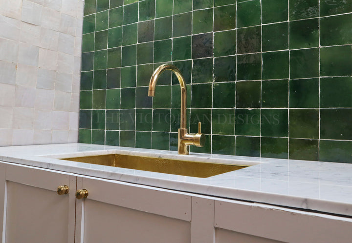 UNLACQUERED BRASS KITCHEN FAUCET 360 DEGREE - Triazadesigns