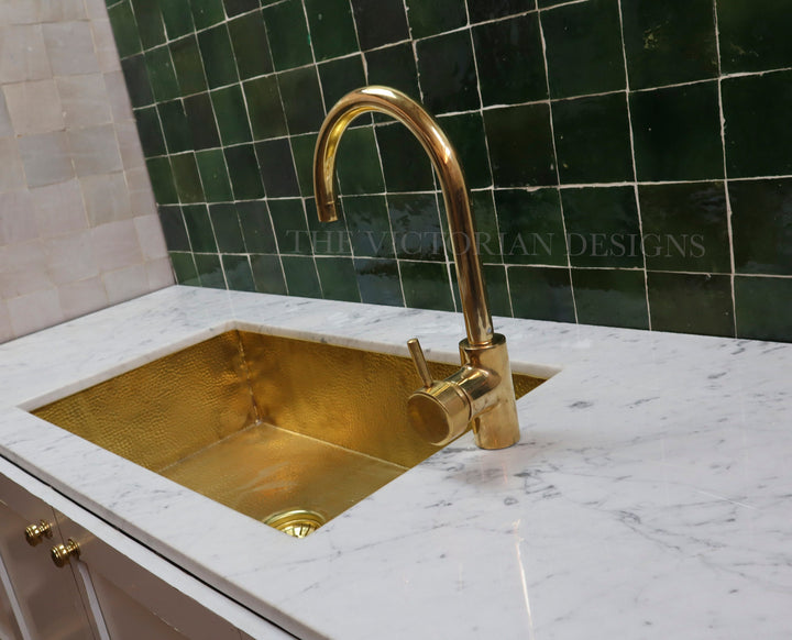 UNLACQUERED BRASS KITCHEN FAUCET 360 DEGREE - Triazadesigns