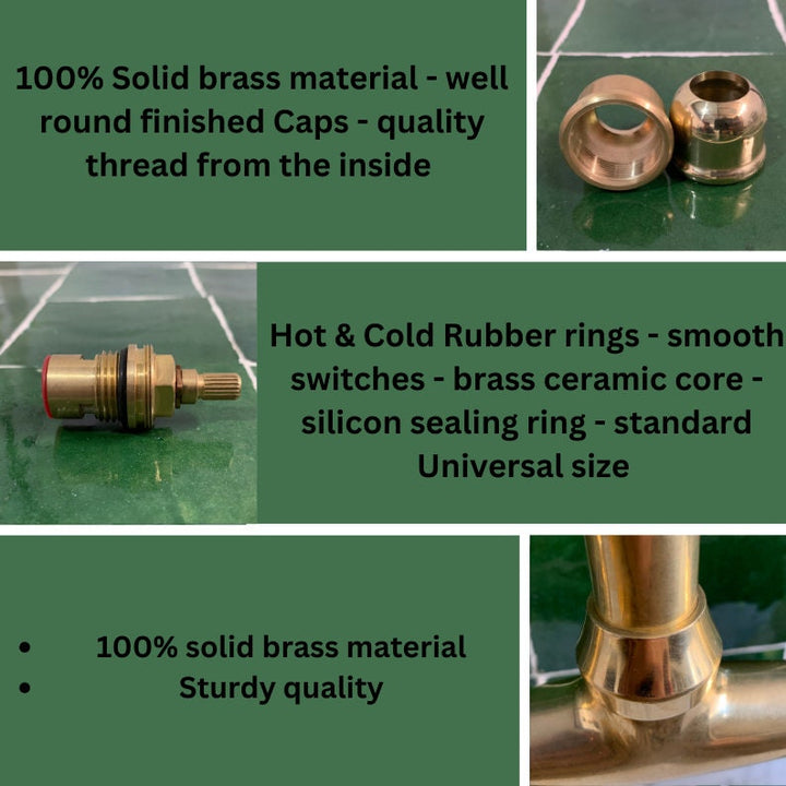 UNLACQUERED BRASS BRIDGE faucet with ball center - Triazadesigns