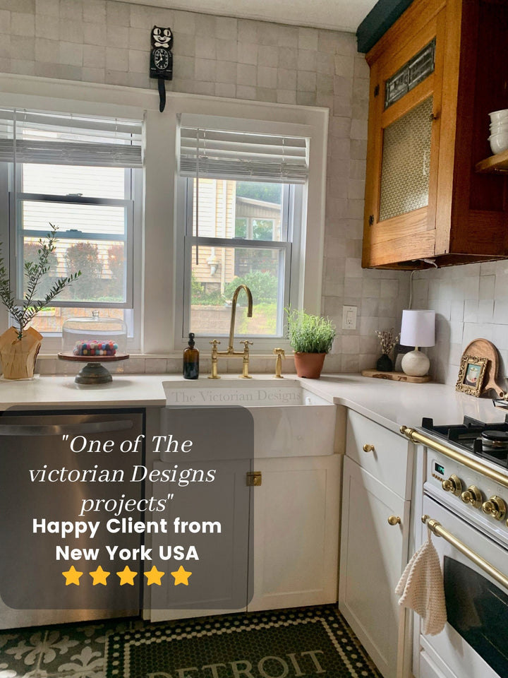 Unlacquered Brass Bridge Faucet With Cross Handles - Triazadesigns